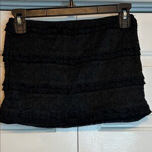 SHEIN Black Ruffle Mini Skirt